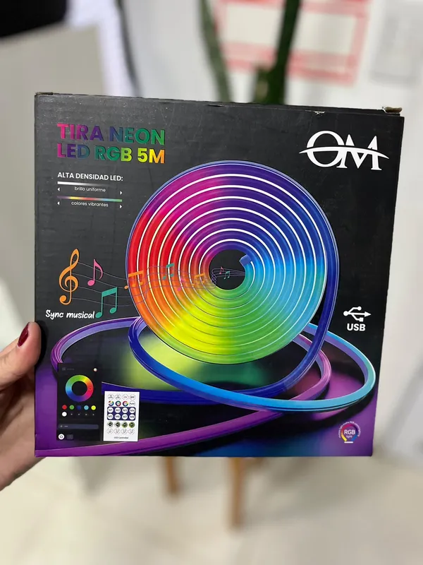 Tira neon 5mts RGB audiorritmica - FoxCel